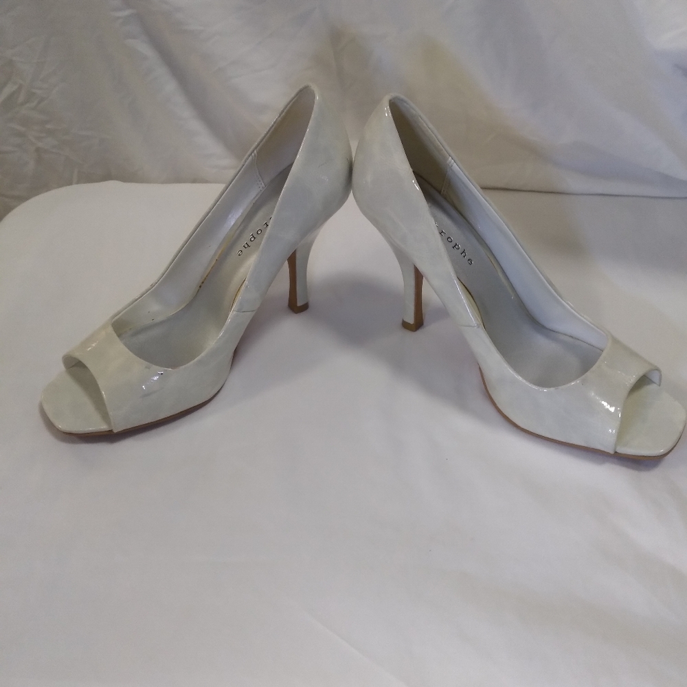 Women's Cream Color Patent Leather Heels